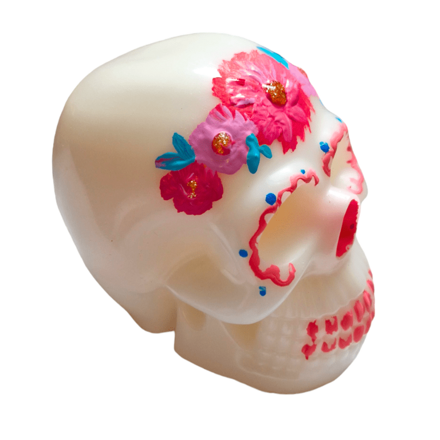 Vela con forma y aroma a Calaverita de azúcar GDE - STATUS VERDE